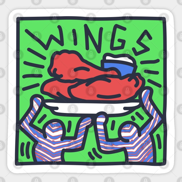 Buffalo Wings Sticker by Carl Cordes